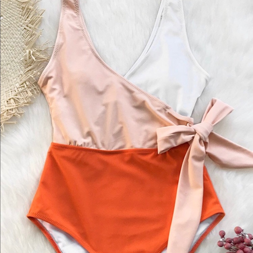 Orange cupshee one piece swimsuit